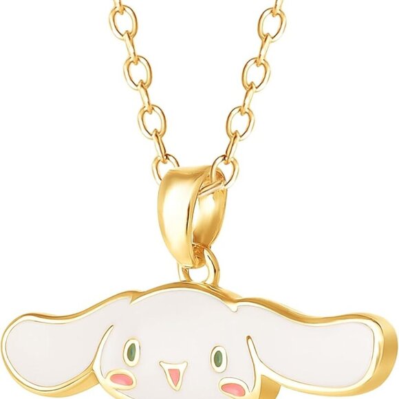 Women's Cinnamoroll Necklace Enamel Crystal 18-Inch Pendant Gift